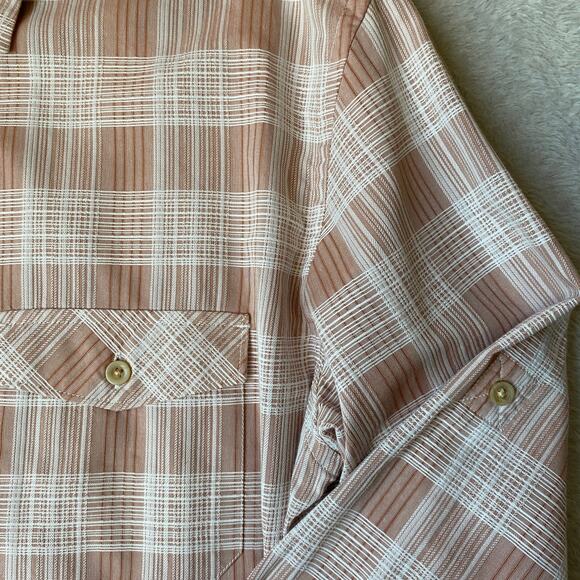 Joseph Abboud Contrast Cuffs Shirts Men XLT Lot of 2 Blue Pink Plaid Western LS - Picture 5 of 11
